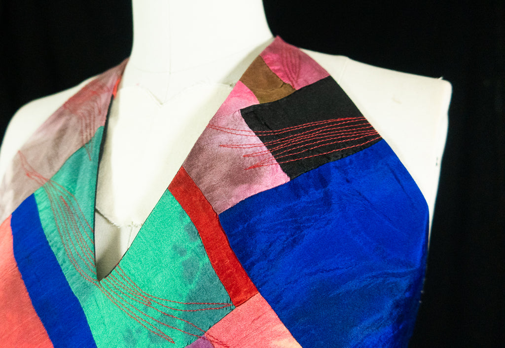 Tie Dyed Silk Two Piece Gown