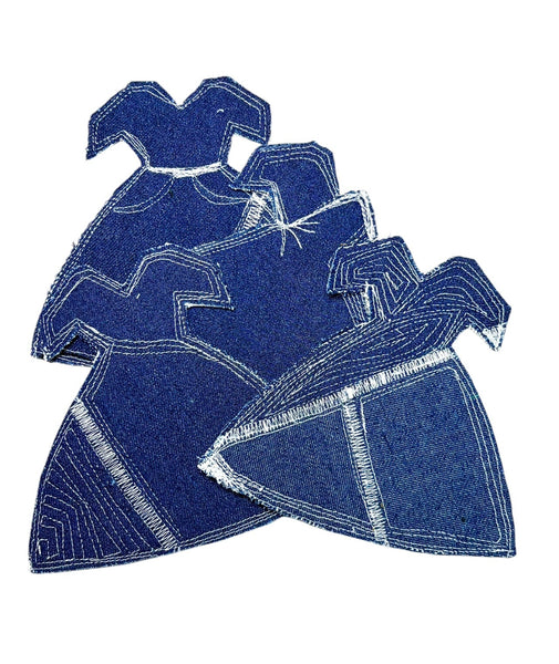 4 Denim Dress Coasters E