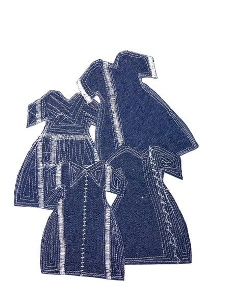 4 Denim Dress Coasters B