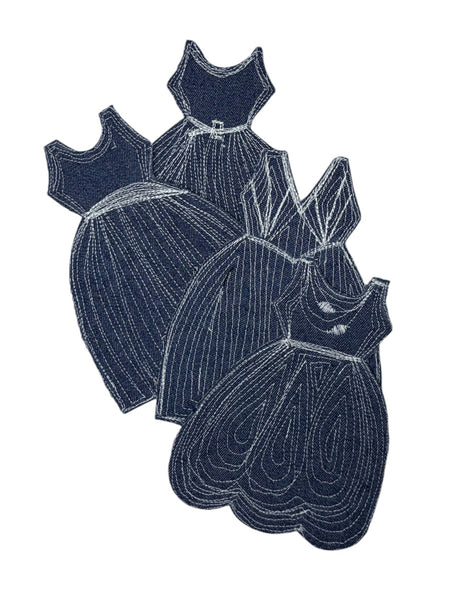 4 Denim Dress Coasters A