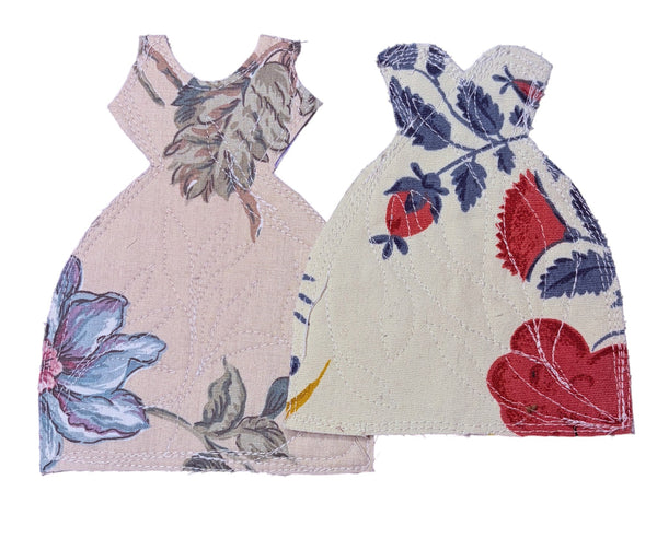 4 Cotton Print Dress Coasters K