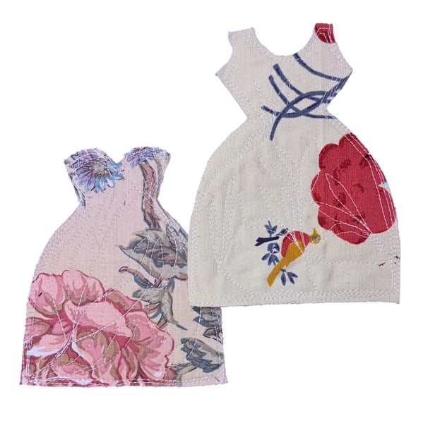 4 Cotton Print Dress Coasters K