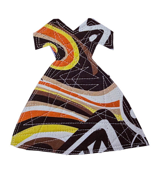 4 Cotton Print Dress Coasters J
