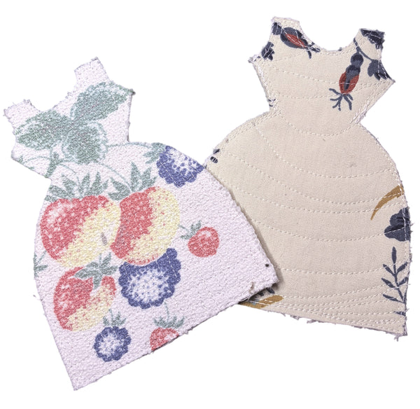 4 Cotton Print Dress Coasters H