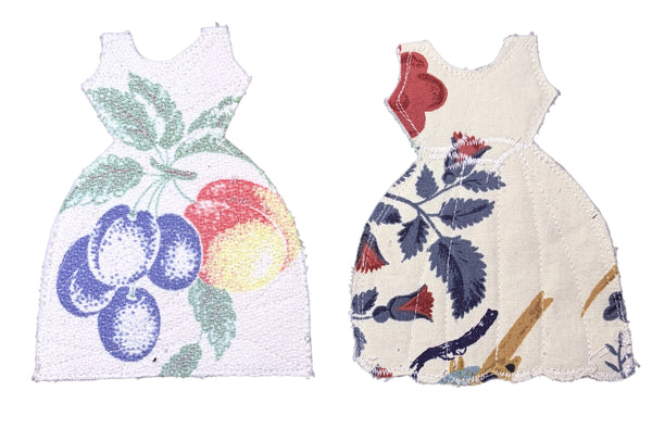 4 Cotton Print Dress Coasters H