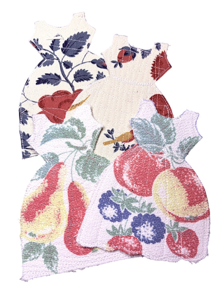 4 Cotton Print Dress Coasters H