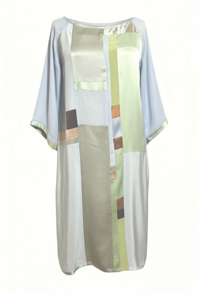 Silk Charmuese Patchwork Tunic