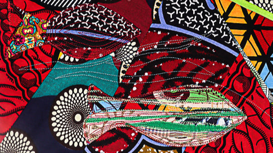 African Print Patchwork Placemats set 3