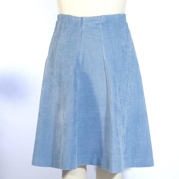 Grey Blue Corduroy Skirt