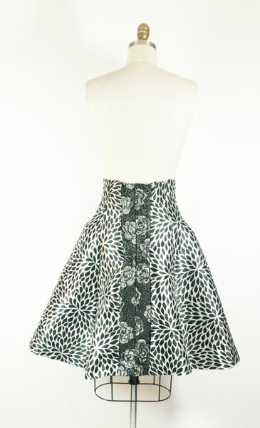 Black and Silver Gored Skirt Pattern Mix