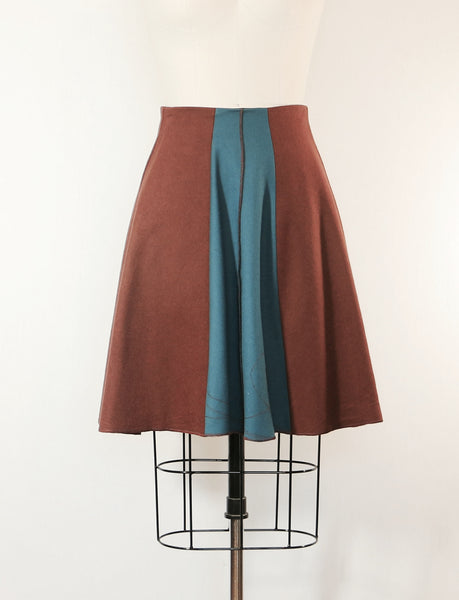 Patchwork Wool Skirt